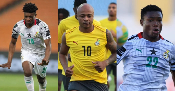 Mohammed Kudus, Andre Ayew and Fatawu Issahaku