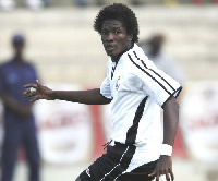 Asamoah Gyan in 2003 when he played for the Black Stars