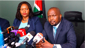 Rebecca Miano (L) and Moses Kuria