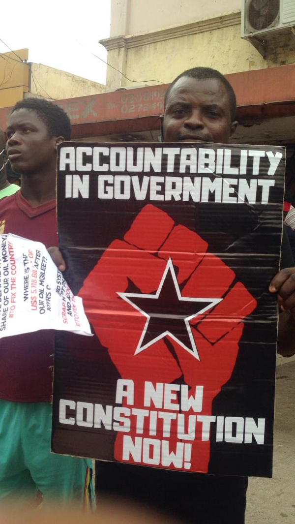 The protestors demanded accountability and transparency from the government