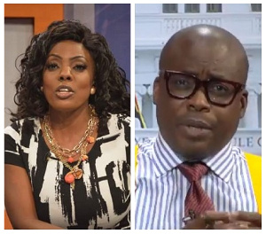 General Manager of GH One TV, Nana Aba Anamoah and broadcast journalist, Adom-Otchere