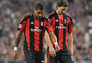 Ghana international Kevin-Prince Boateng and his former teammate Ibrahimovic