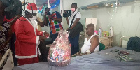 Some Veterans Administration, Ghana receiving hampers