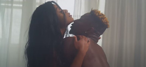 Ghanaian dancehall/reggae artiste Shatta Wale with Afia Odo in new video