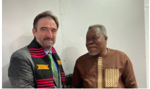 Ambassador Daniel Krull and Kwaku Oteng