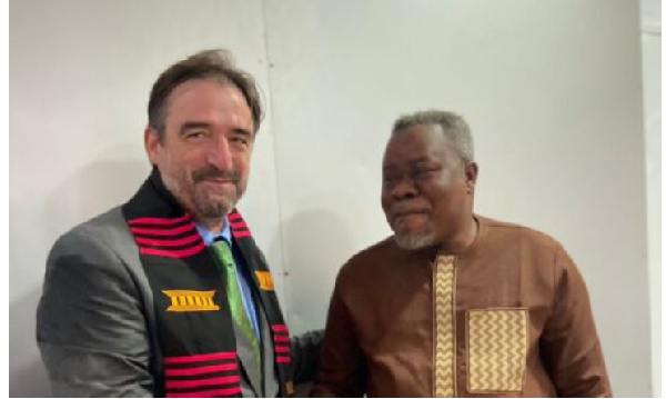 Ambassador Daniel Krull and Kwaku Oteng