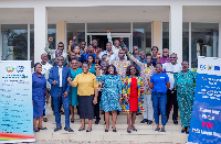 Reps of ILO/EU in group photo with reps of the 24 trade unions