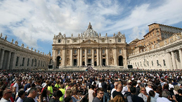 A general view of St. Peter's Square, seat of Catholic Church in Vatican City