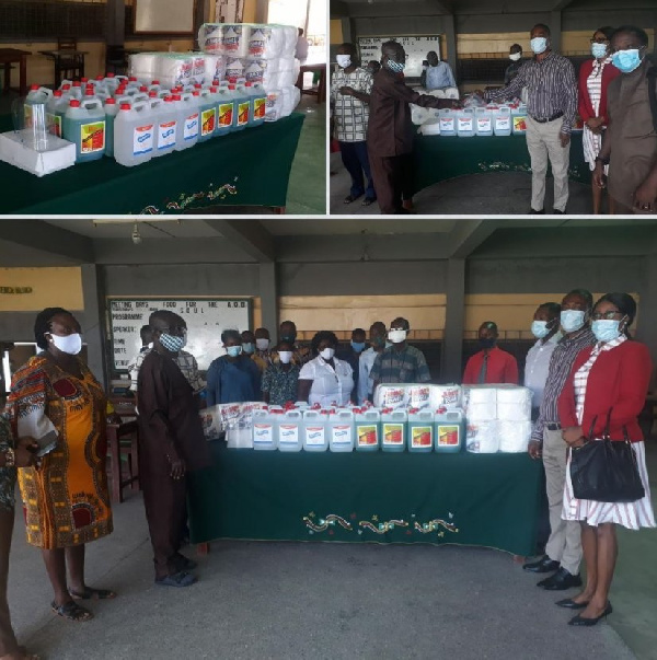 The 1992 Year-Group of Chemu SHS donated the items to help the fight against coronavirus