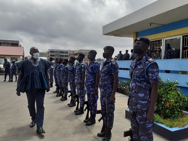 Officers on parade