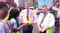 Ian Walker (m) paid a working visit to Tema Port