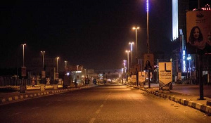 The streets of Sudan's capital Khartoum are empty during the curfew