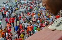 Asante Kotoko fans at the Baba Yara Sports Stadium