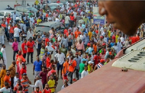 Asante Kotoko fans at the Baba Yara Sports Stadium