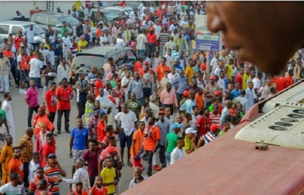 Asante Kotoko fans at the Baba Yara Sports Stadium