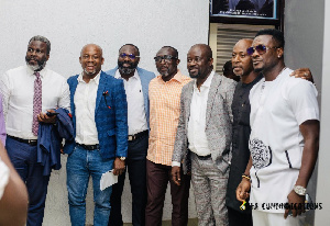 Some of the ex-players at the meeting with GFA