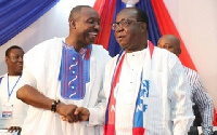 NPP general secretary, John Boadu with the party's national chairman, Freddie Blay