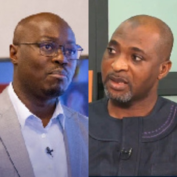 Dr. Cassiel Ato Forson (left), Mohammed-Mubarak Muntaka (right)