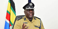 Police spokesperson Fred Enanga addresses journalists at the Force’s headquarters in Naguru, Kampala