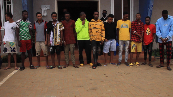 The 12 suspects are expected to be handed to the Ghana Immigration Service for onward deportation