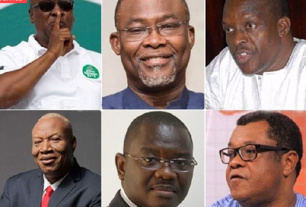 John Mahama, Ekwow Spio-Garbrah, Alban  Bagbin, Joshua Alabi, Sly Mensah, and Gossie Tanoh