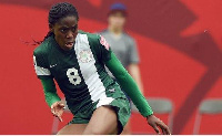 Nigeria's Asisat Oshoala scored the Super Falcons' third goal against Kenya