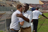 Medeama boss Tom Strand with David Duncan