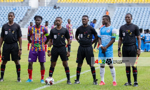 Hearts of Oak captain, Fatawu Mohammed and B. Chelsea Jackson Owusu