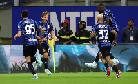 Nicolo Barella celebrate Inter Atalanta