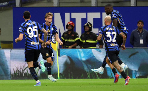 Nicolo Barella celebrate Inter Atalanta