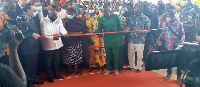 President Akufo-Addo commissioning the 160-bed Twifo Atti-Morkwa District Hospital