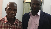 Mr Alex Kurankye (left) with Stephen Zoure (Right) of MyNewsGh