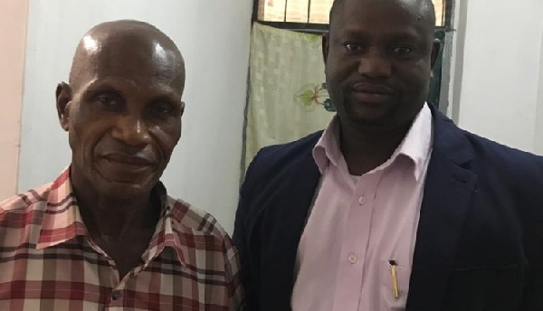 Mr Alex Kurankye (left) with Stephen Zoure (Right) of MyNewsGh