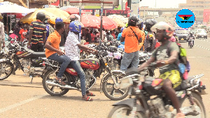 File Photo: 'Okada' riders going about their business