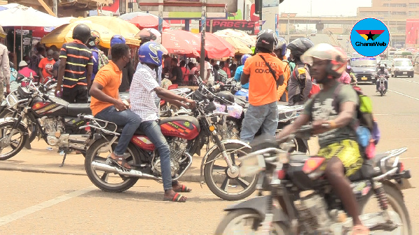 File Photo: 'Okada' riders going about their business