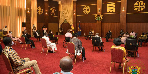 The political leaders met the President at the Jubilee House