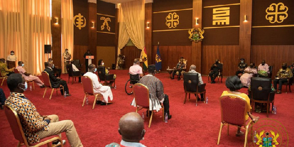 The political leaders met the President at the Jubilee House