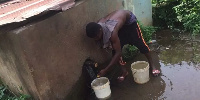 The tank-like facility which provides water for the community