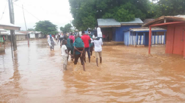 A photo of a flooded area