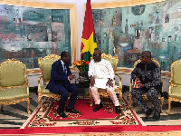 Nyantakyi in a brief discussion with Christian Kabore