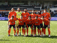 Joseph Attamah with his team mates