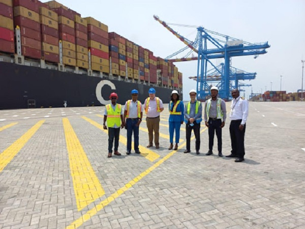 Officials of TMEA, with GPHA officials at the Port of Tema