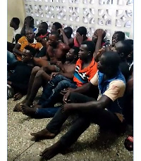 The suspects were arrested for assaulting Sergeant Atta Mahama of the Police SWAT Unit