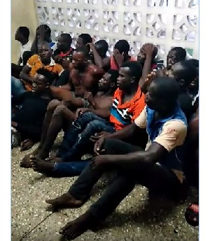 The suspects were arrested for assaulting Sergeant Atta Mahama of the Police SWAT Unit