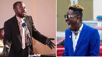 Combination photo of 'lawyer' Nti (l) and Shatta Wale