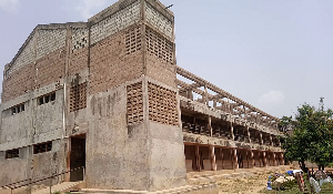 The uncompleted boys dormitory block