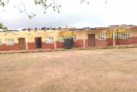 An image of the school's roofing structure affected by rainstorms