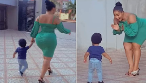 Kisa Gbekle and her 2-year-old baby boy