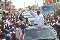 Akufo-Addo en route to the Pentecost University College