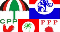 Political parties logos.      File photo.